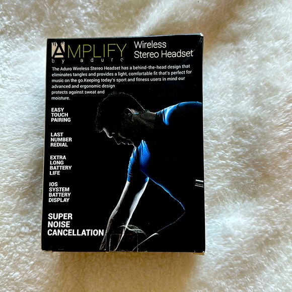 Amplify By Aduro SBN40 Wireless Stereo Headset Brand New In Box BLUE - Picture 2 of 5